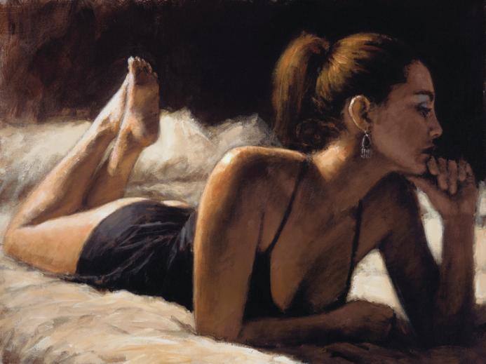 Paola in Bed painting - Fabian Perez Paola in Bed art painting